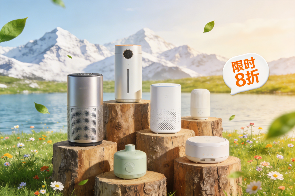 春天水杯保温杯春季电商产品展示背景摄影图