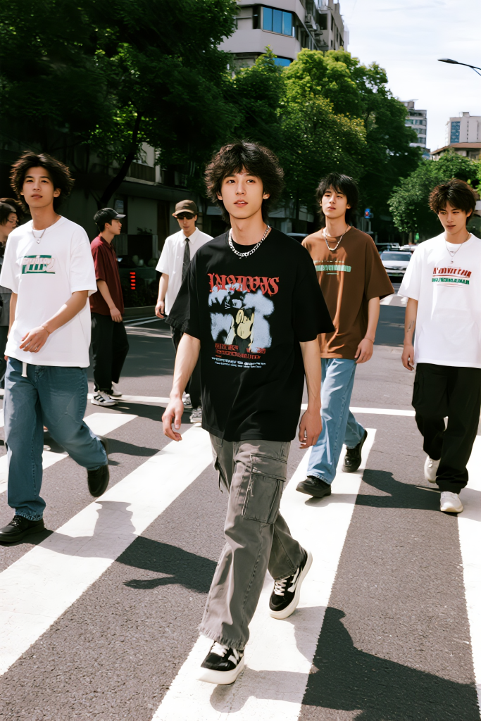 春季潮流服饰春装春游踏青潮人摄影图