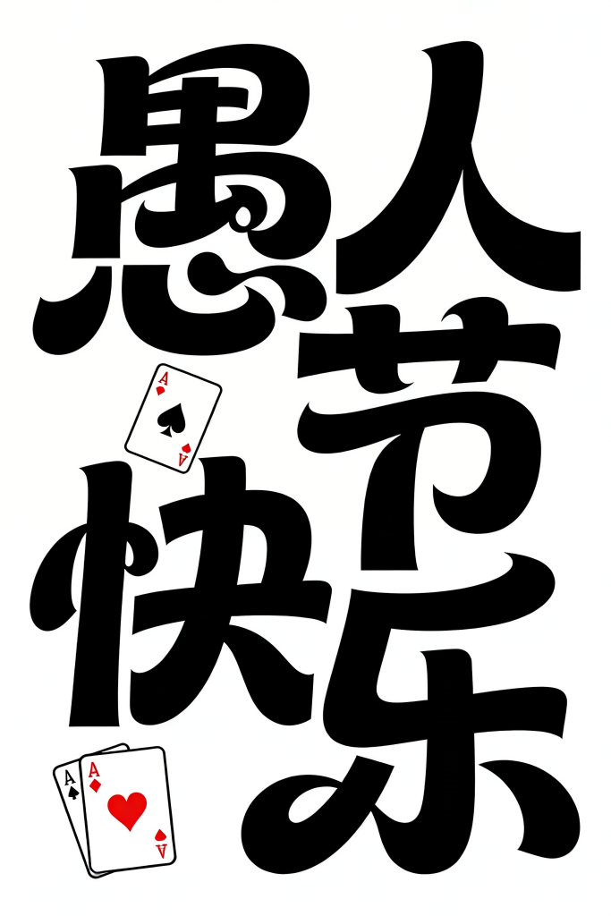 愚人节艺术字创意字体设计