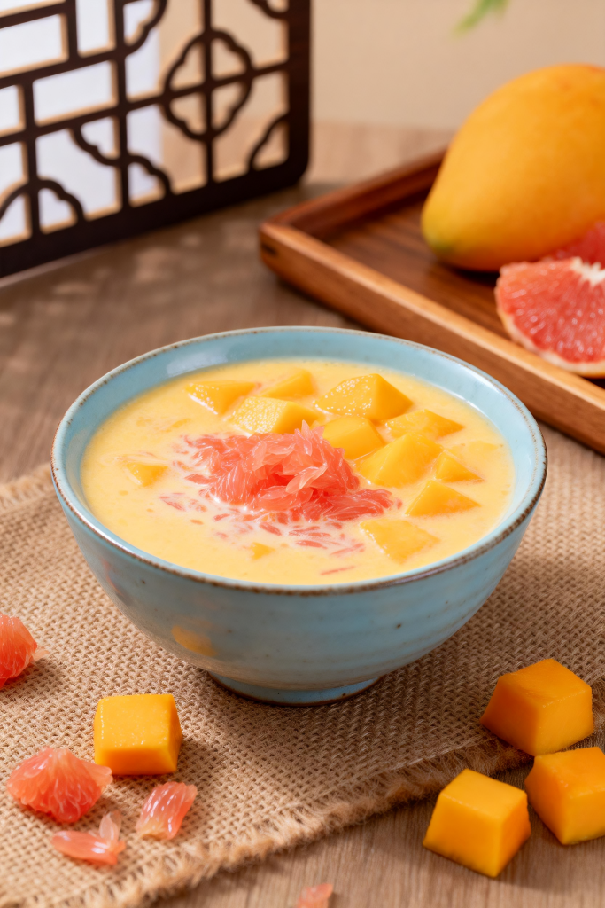 杨枝甘露甜品饮品精美美食摄影图