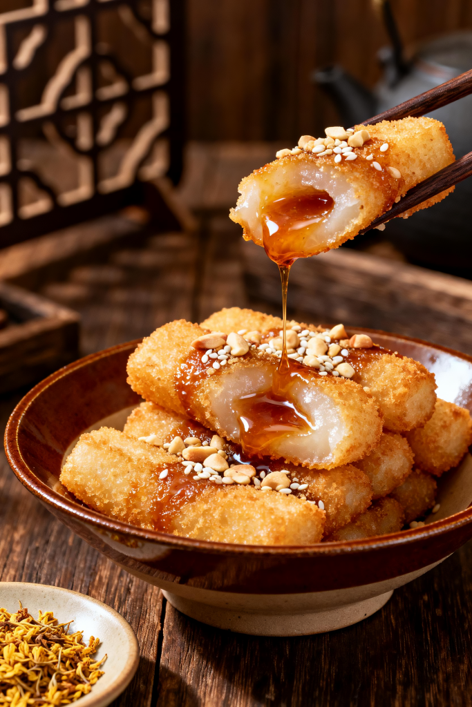 红糖糍粑小吃甜点美食摄影图