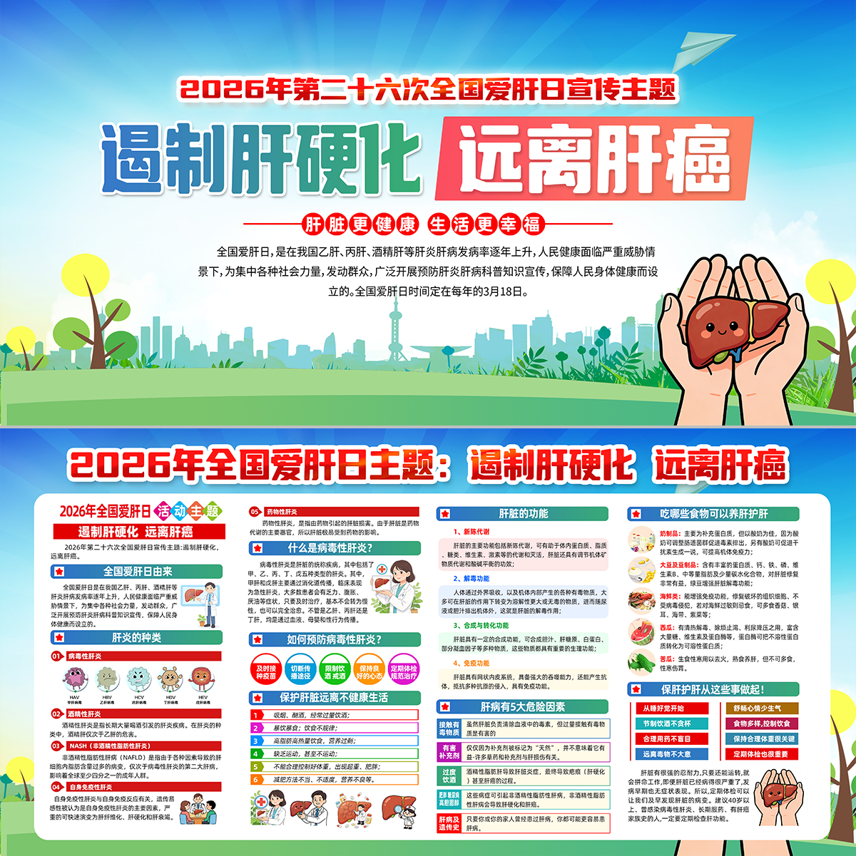 全国爱肝日世界肝炎日宣传栏