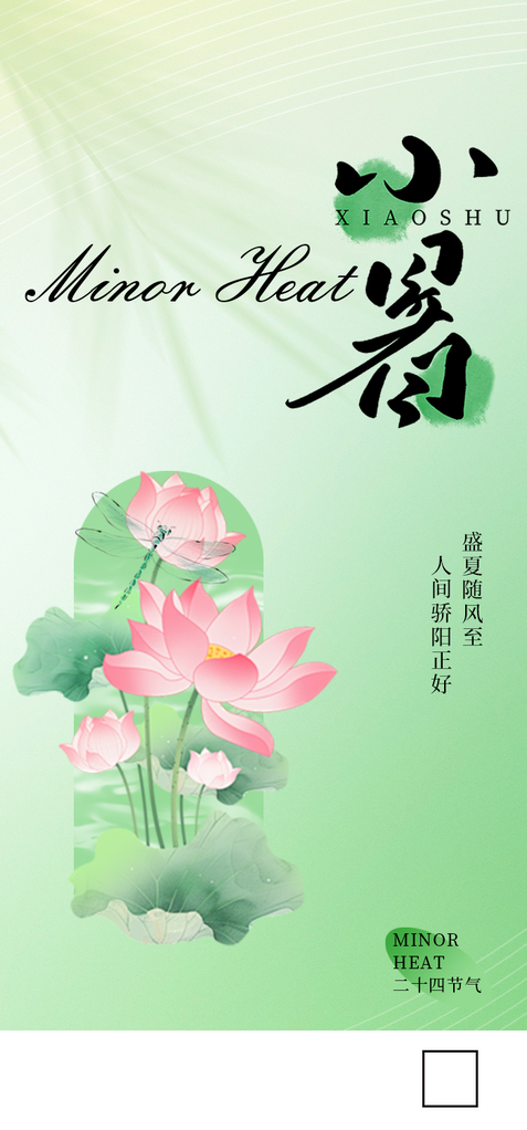 小暑二十四节气海报