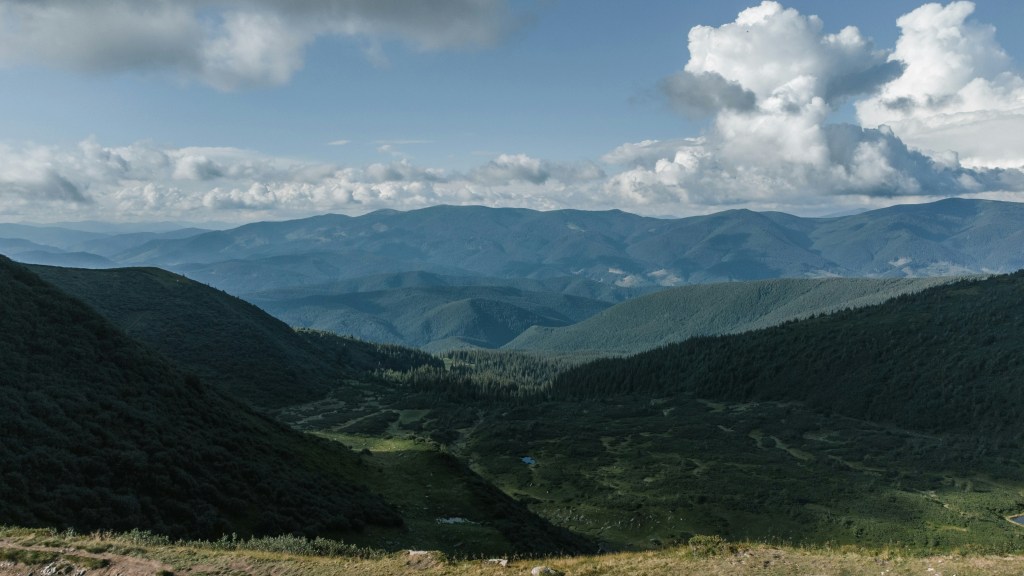 层峦叠嶂山谷风光