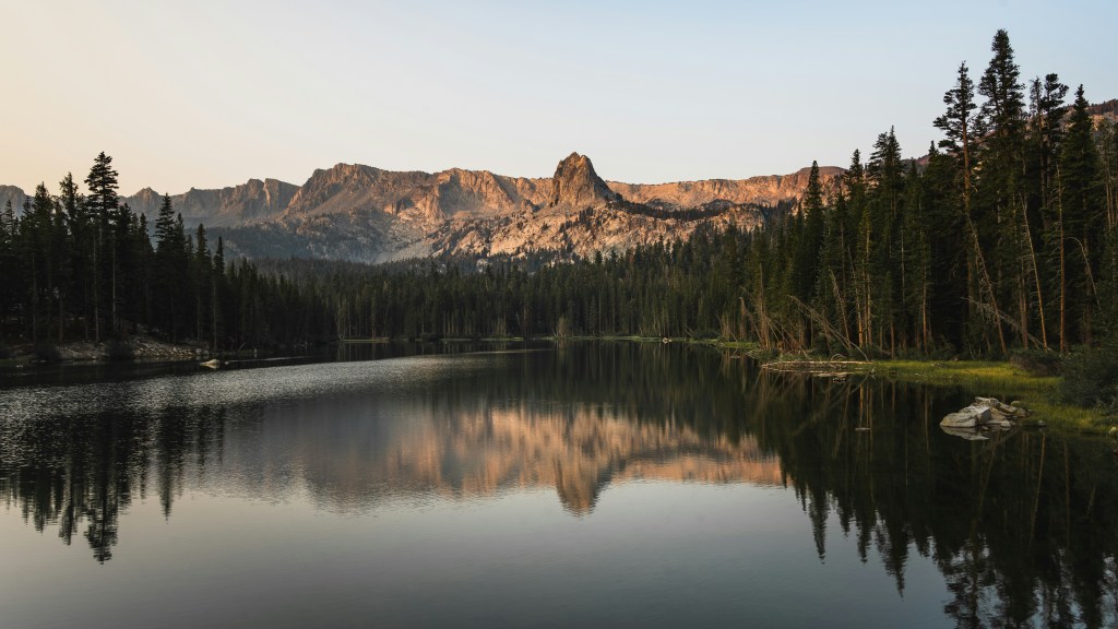 湖畔山林静谧美景