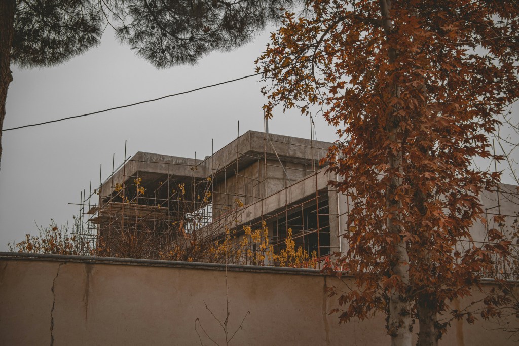 建筑工地秋景摄影作品