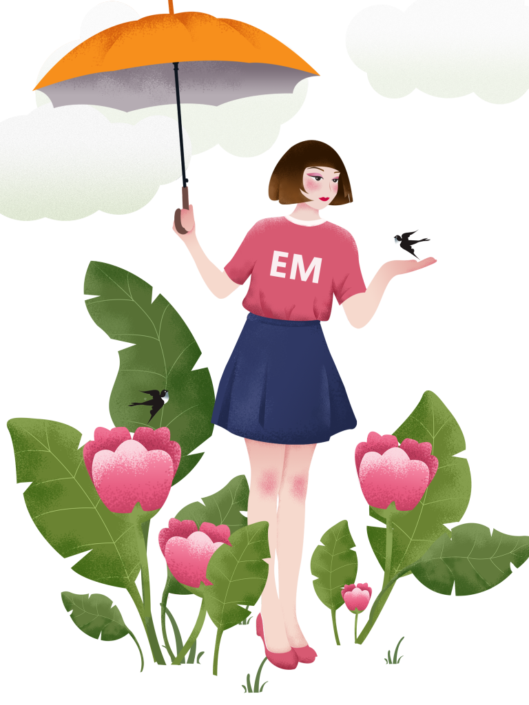 卡通女孩人物免抠PS设计素材