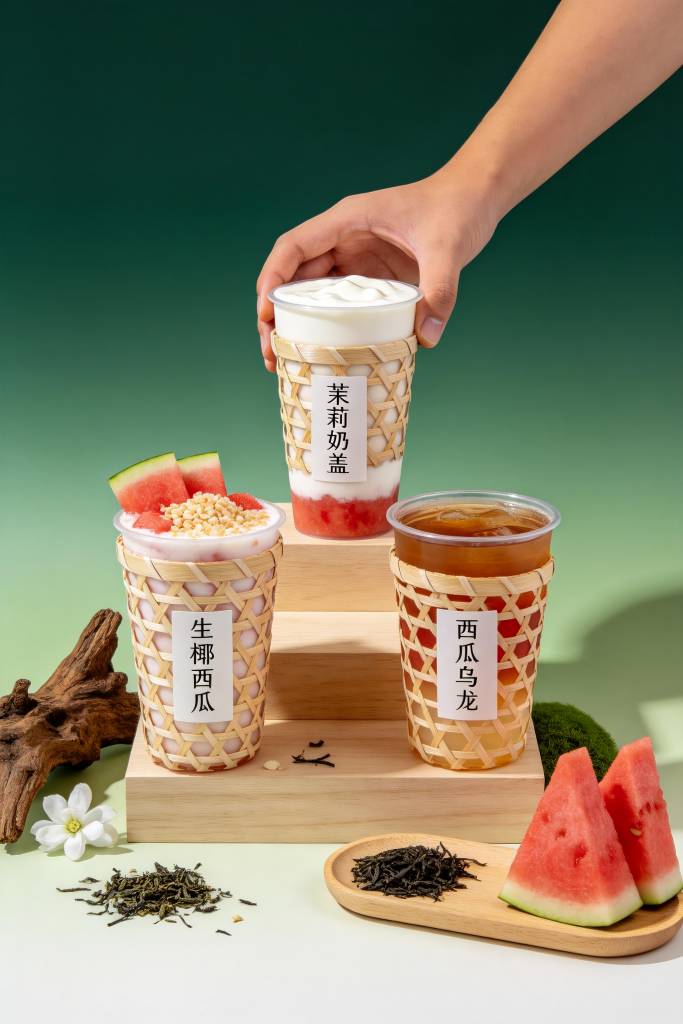 夏日西瓜汁果汁奶茶饮品饮料冷饮摄影图