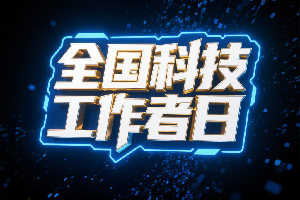 全国科技工作者日艺术字字体设计