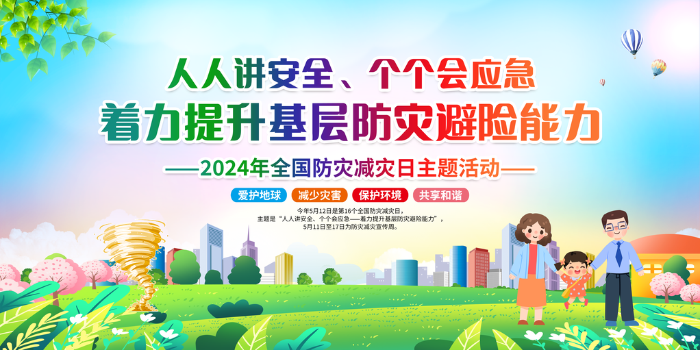 全国防灾减灾日宣传展板海报
