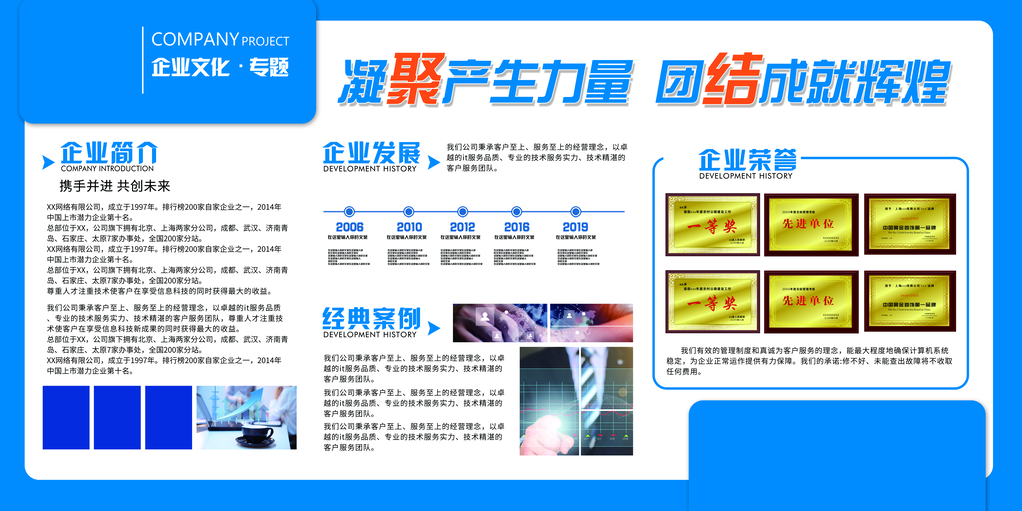 企业发展历程文化励志海报