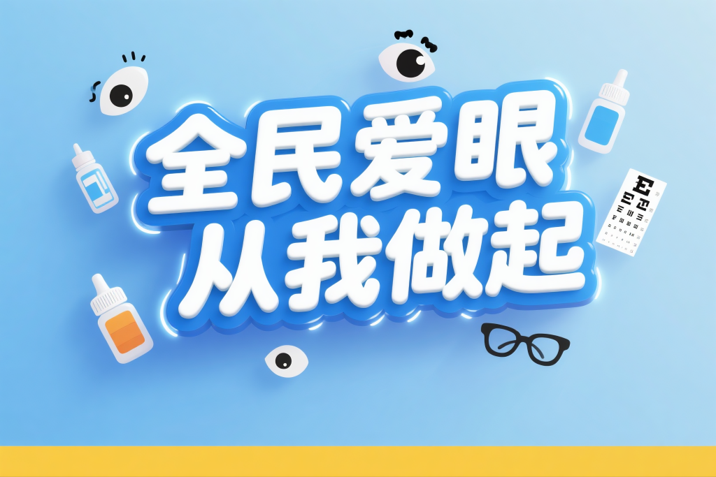 全民爱眼从我做起全国爱眼日字体设计艺术字