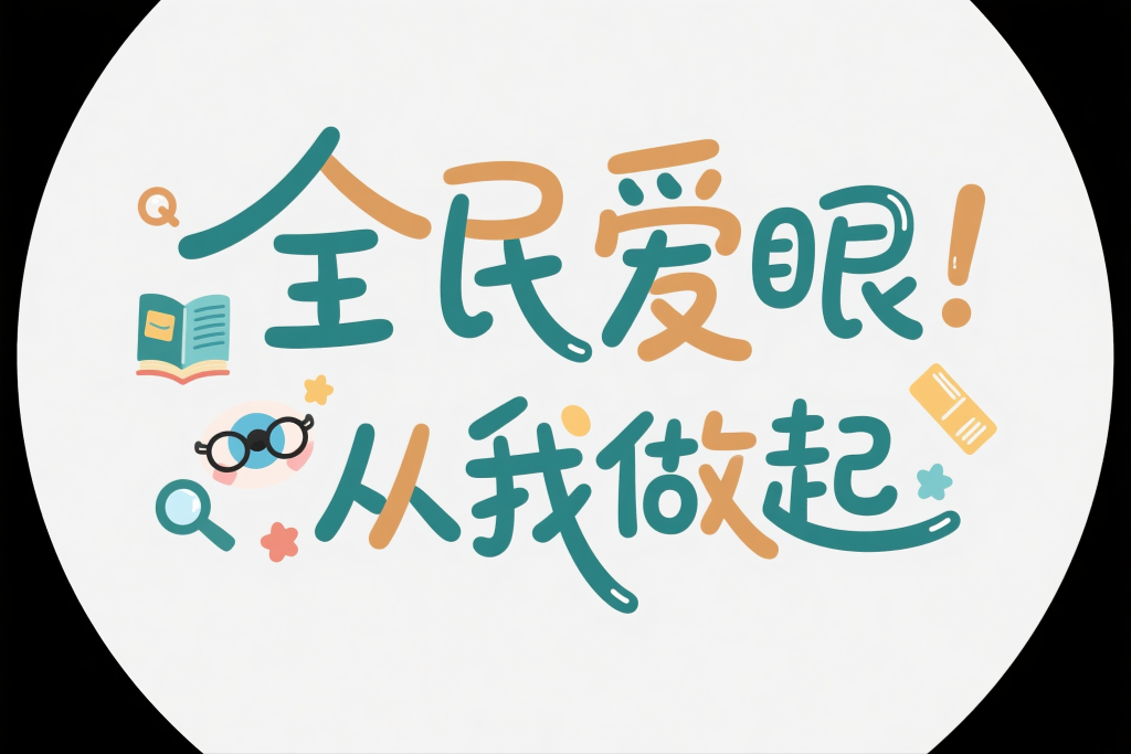 全民爱眼从我做起全国爱眼日字体设计艺术字