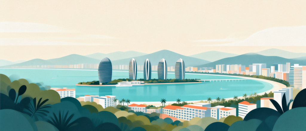 海南三亚插画
