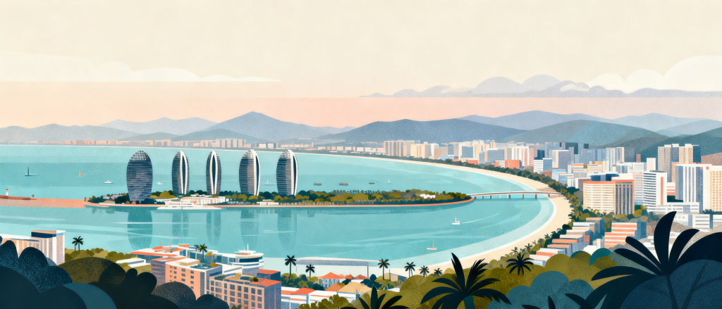 海南三亚插画