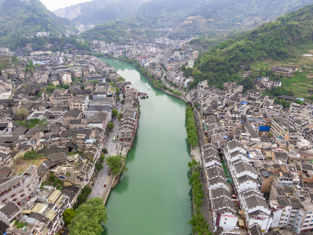 镇远古镇高清风景画图片