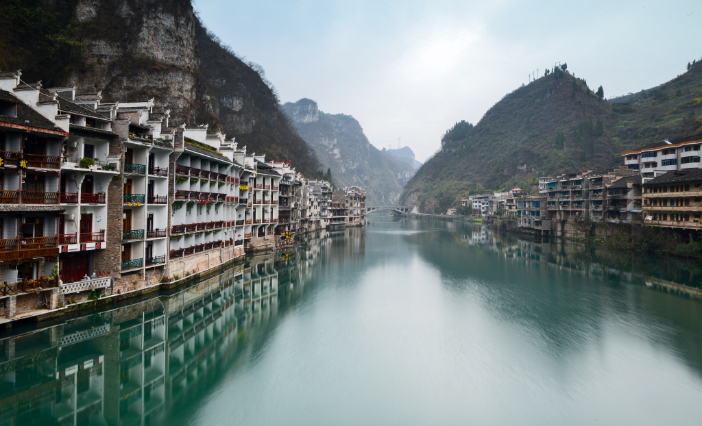 镇远古镇高清风景画图片