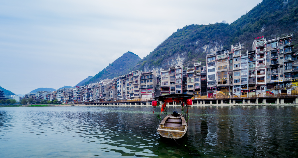 镇远古镇高清风景画图片