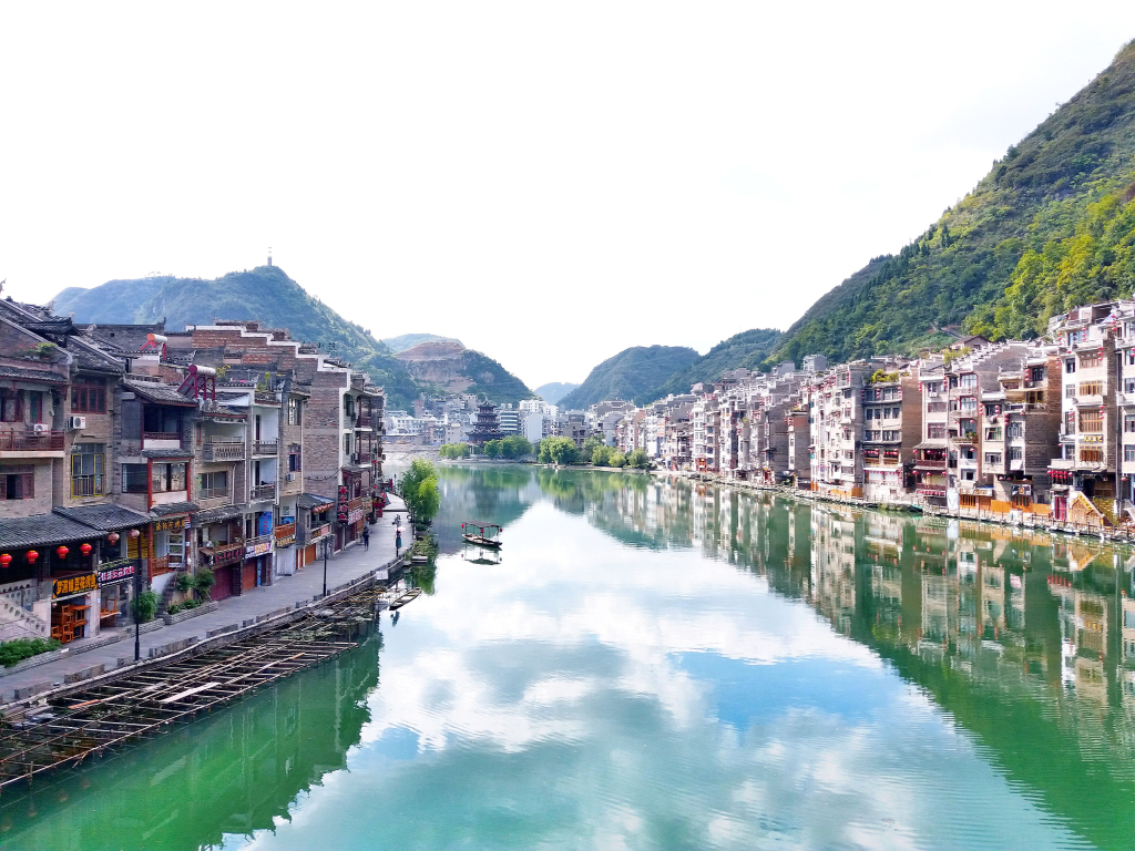 镇远古镇高清风景画图片