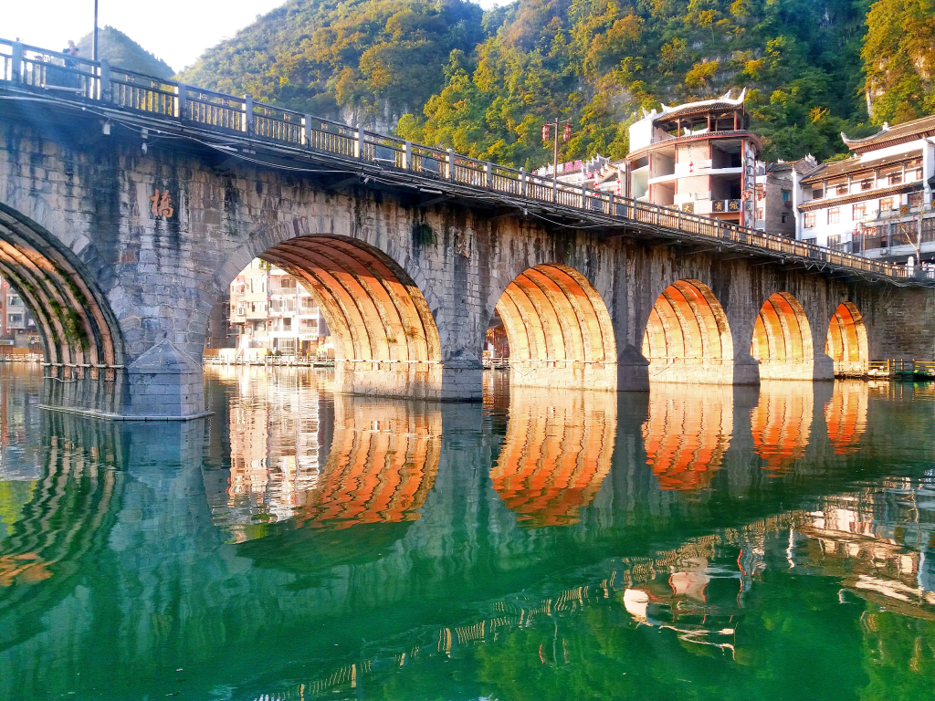 镇远古镇高清风景画图片
