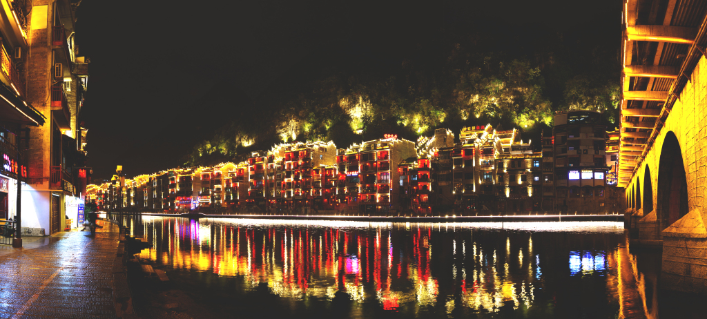 镇远古镇风景画图片