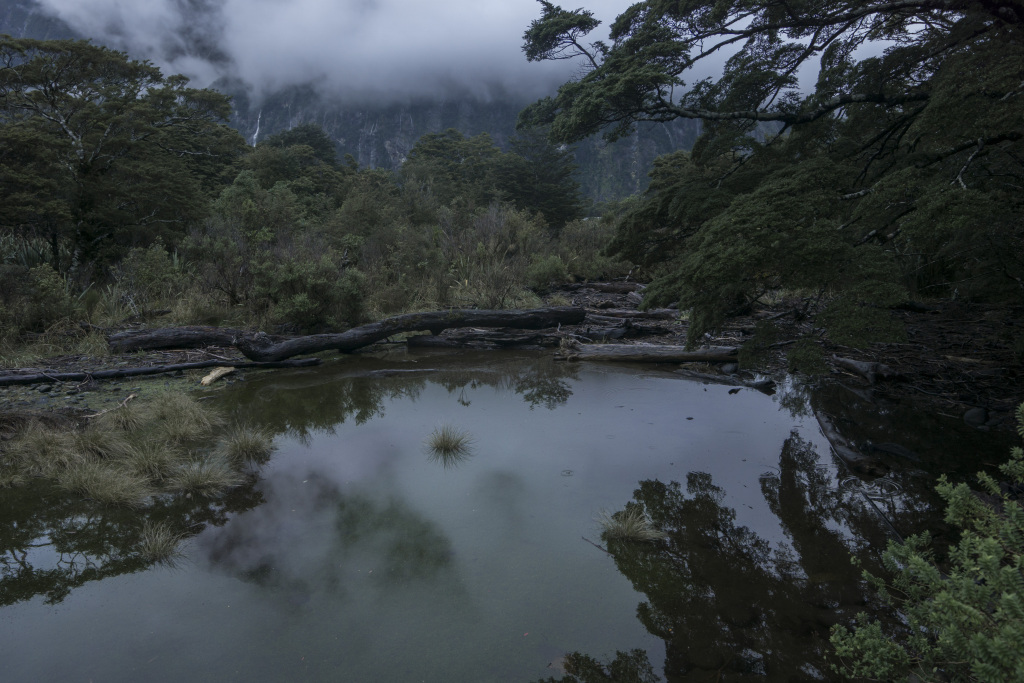 迷雾山水风景画摄影图片