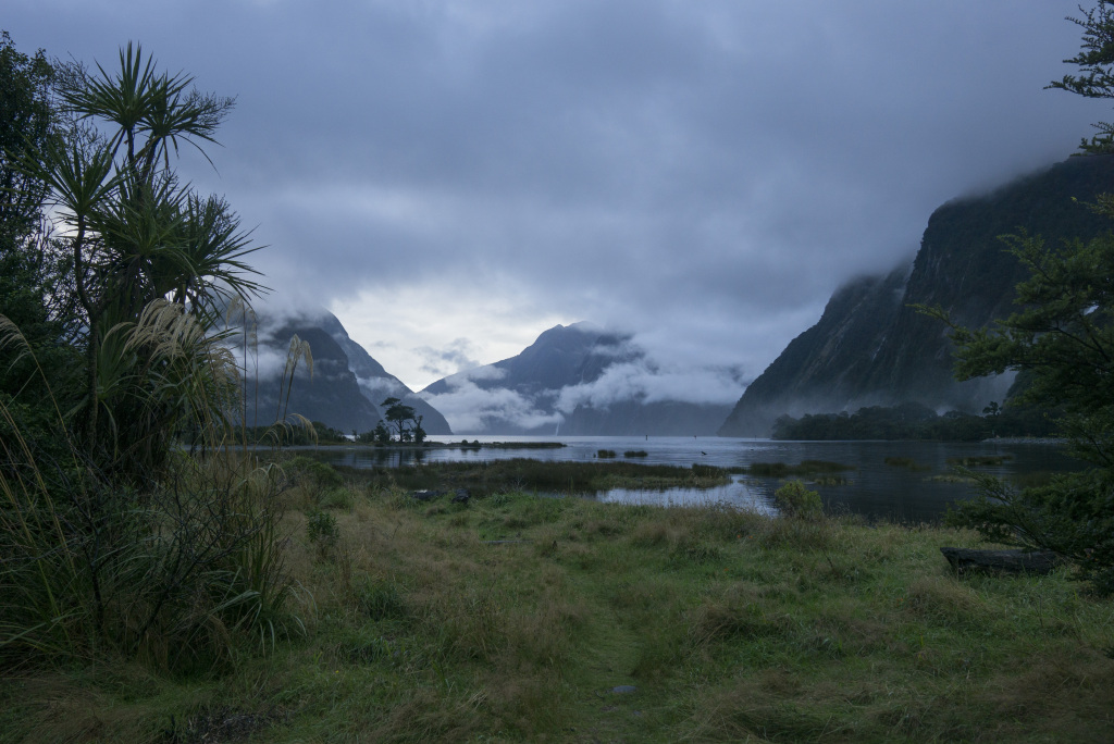迷雾山水风景画