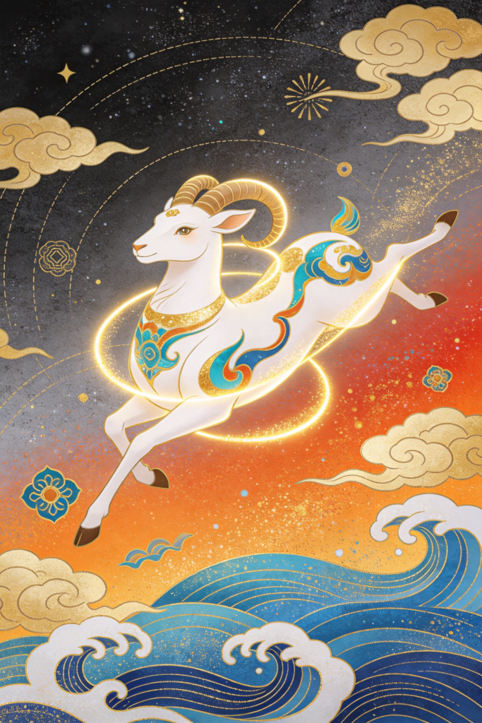 国潮风2027羊年插画