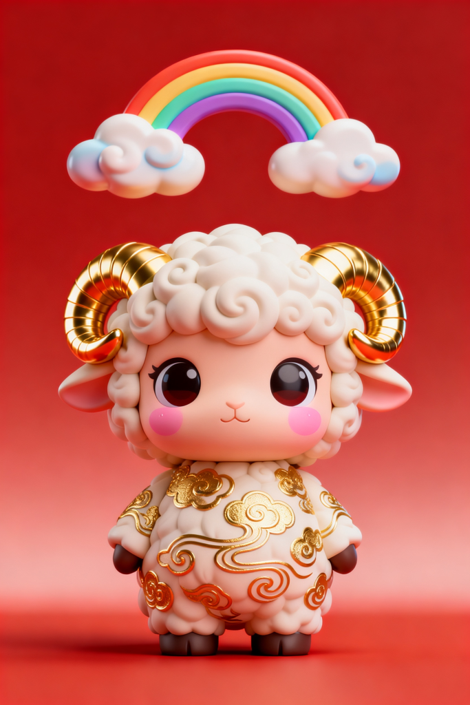可爱生肖羊年素材