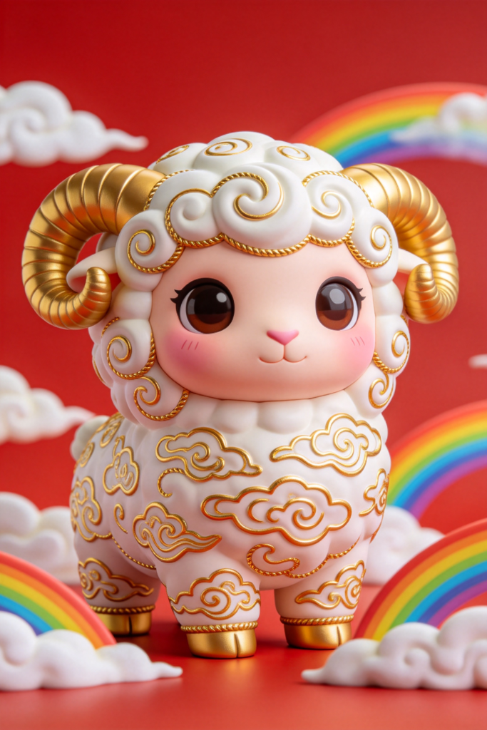 可爱生肖羊年素材