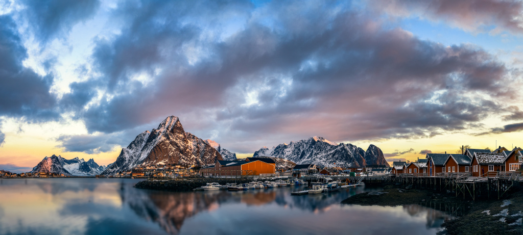 挪威雷纳村全景拼接