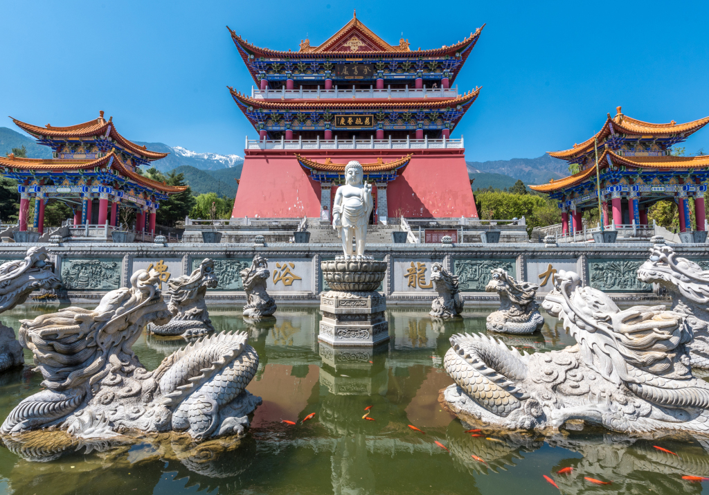 云南大理崇圣寺石雕