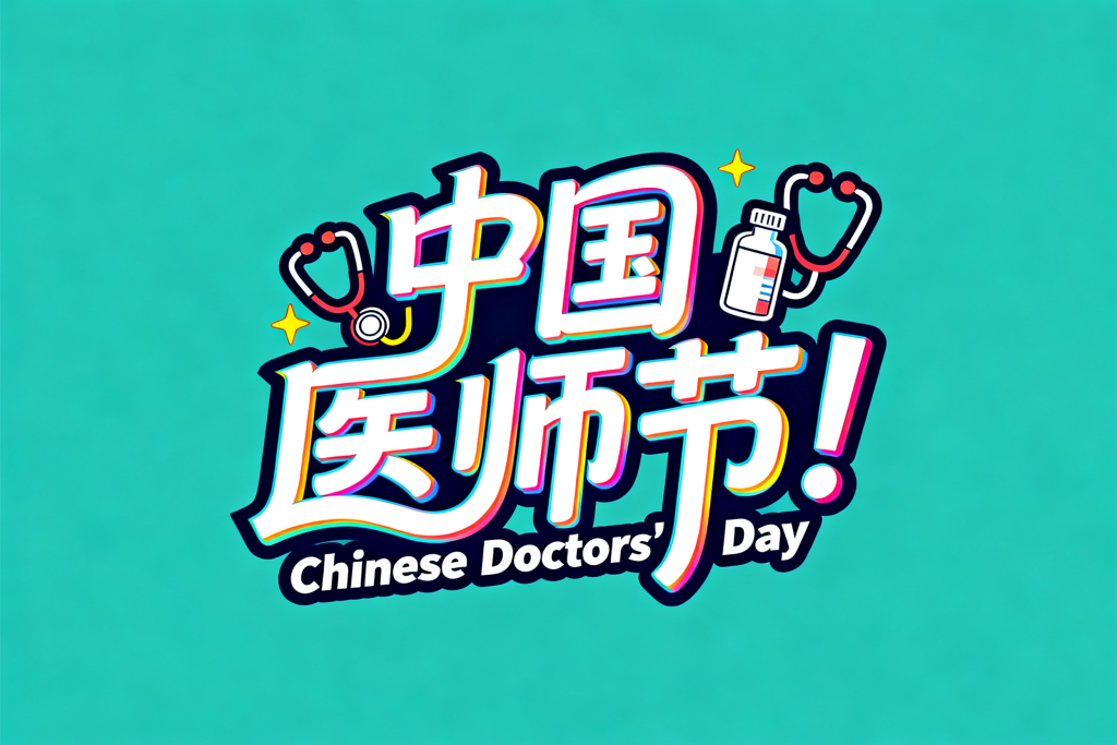 中国医师节字体设计元素