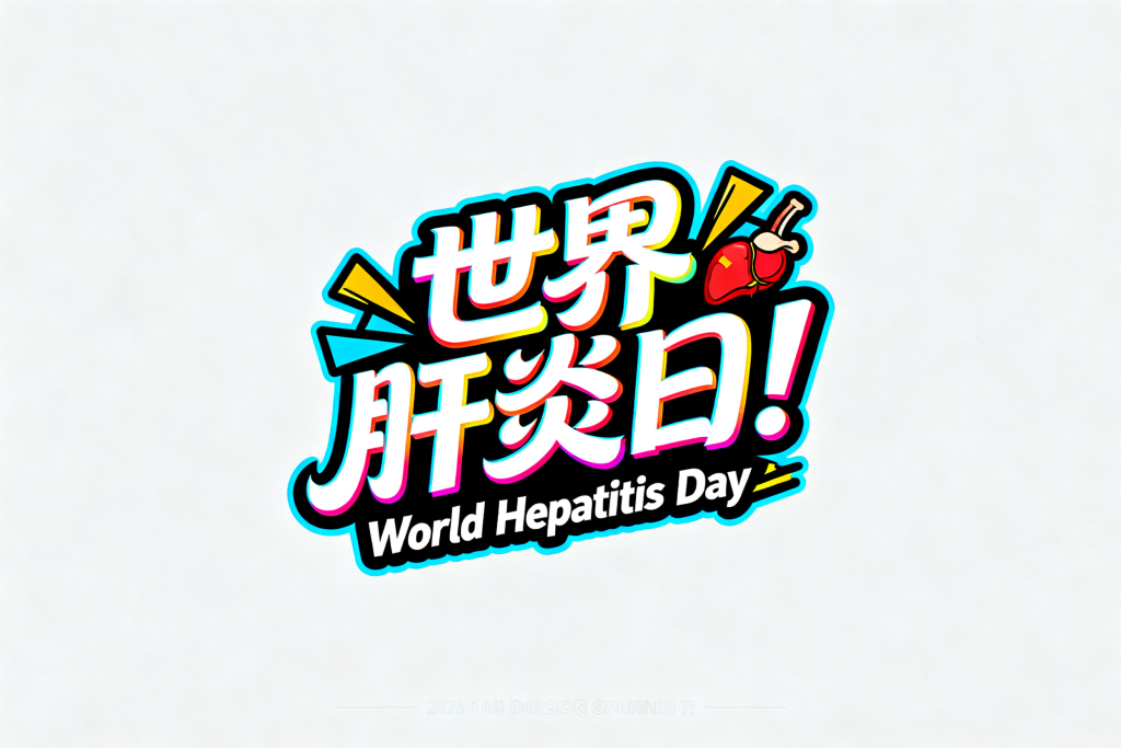 世界肝炎日艺术字设计