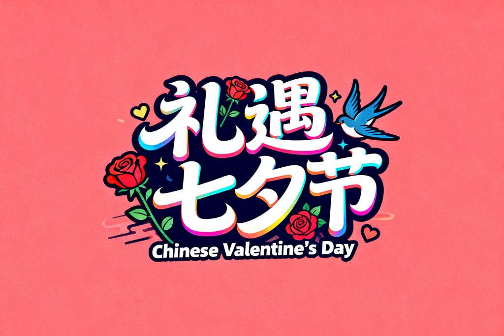 礼遇七夕节艺术字设计