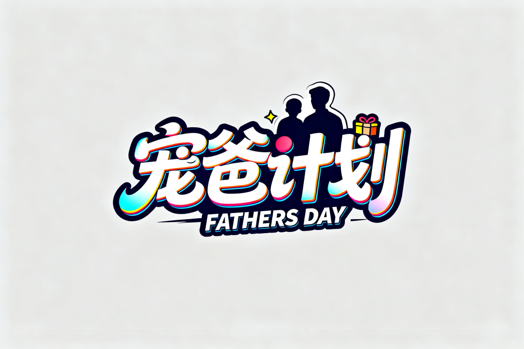 宠爸计划父亲节字体设计素材