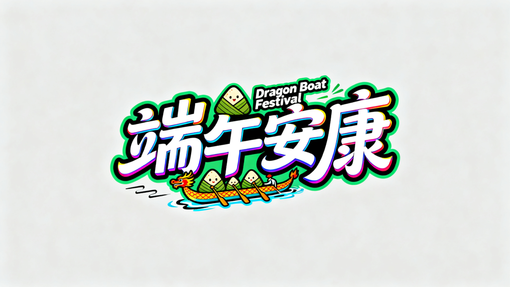 端午节端午安康字体设计元素