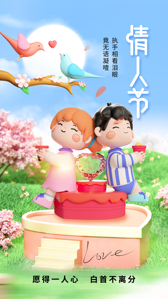 情人节海报设计