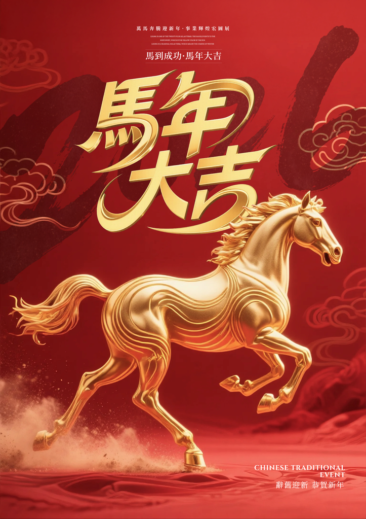 马年海报设计模板素材