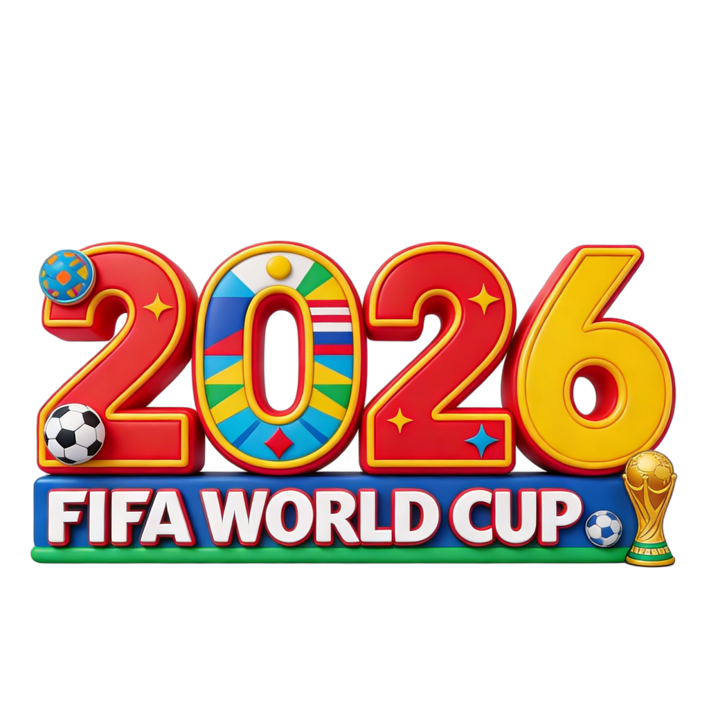 2026世界杯英文足球字体设计艺术字