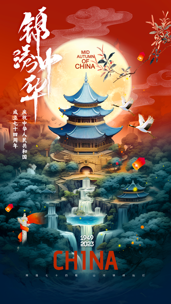 国庆节海报模板素材