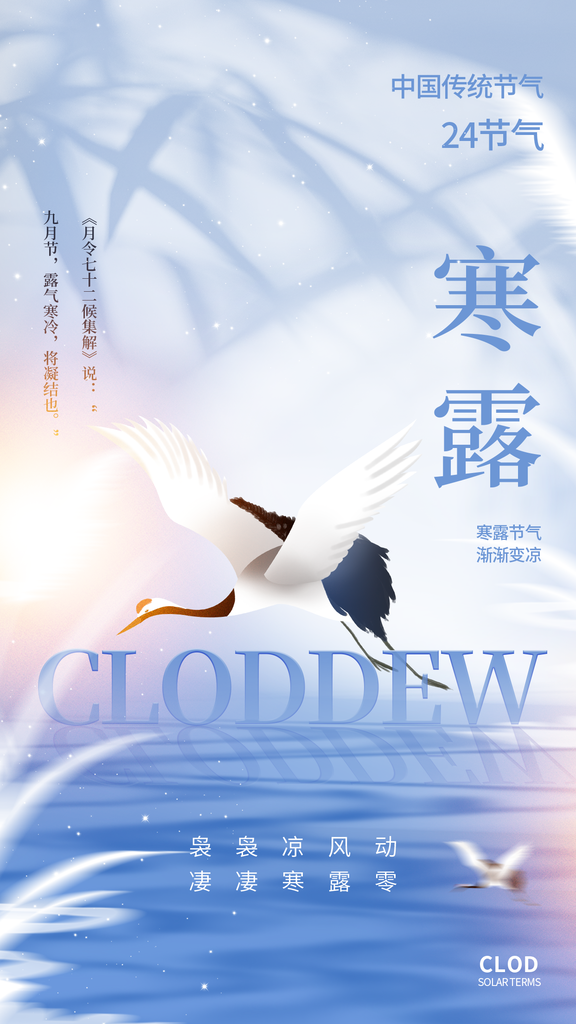 中国风寒露节气海报