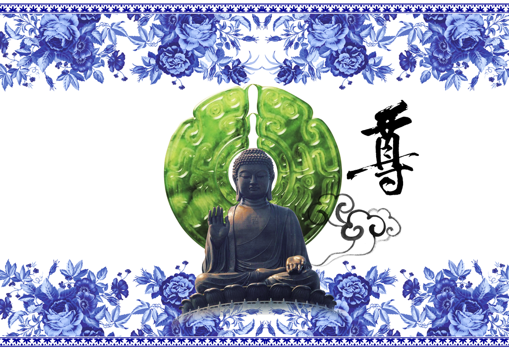 中国风创意地产展板素材