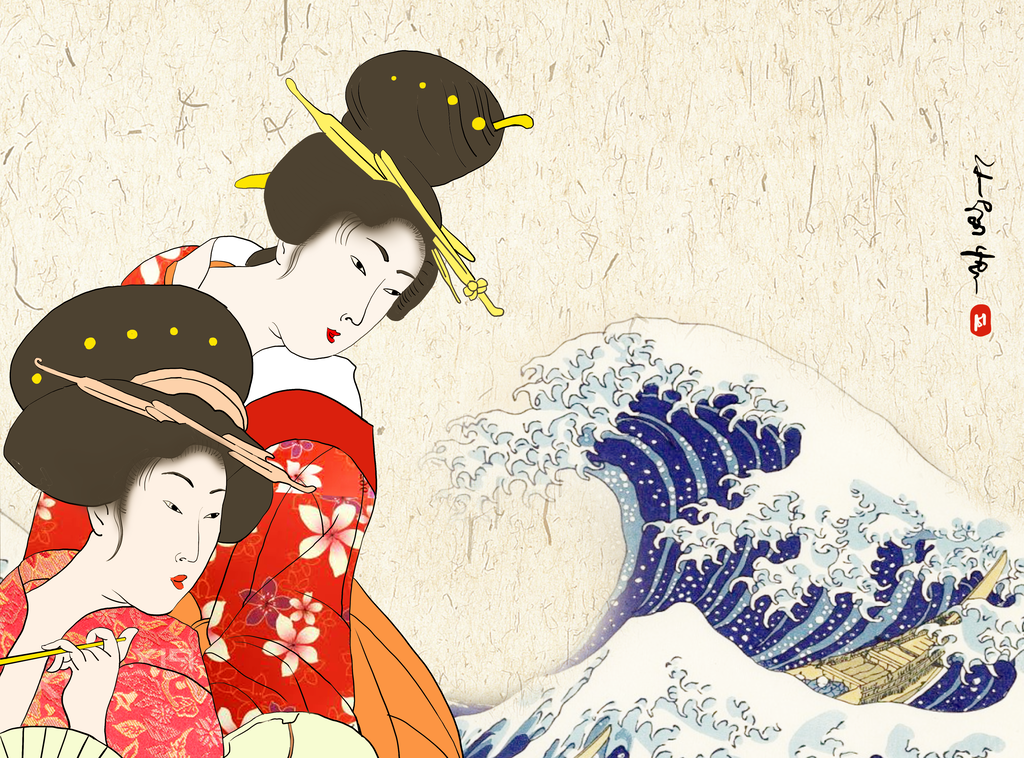 日式人物插画