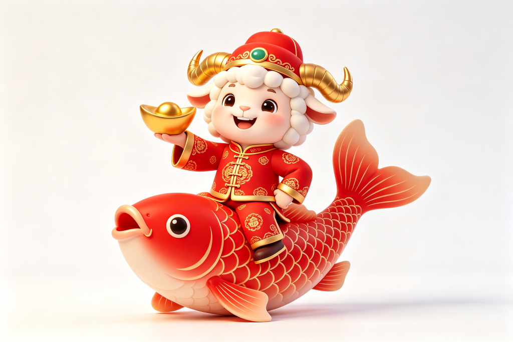 2027锦鲤羊年羊拟人卡通形象