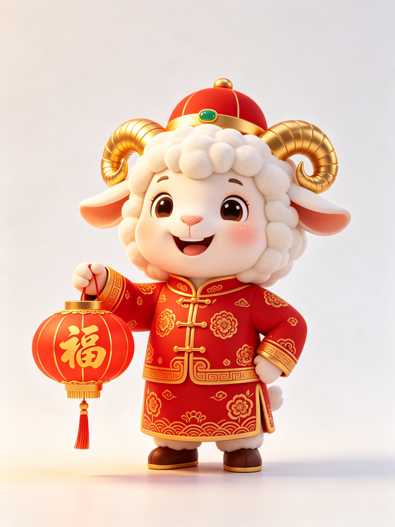 2027羊年羊卡通形象设计