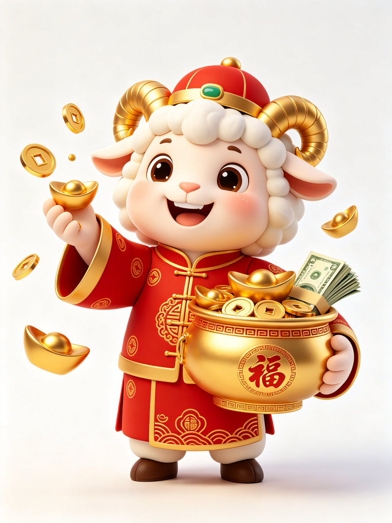 2027羊年羊卡通形象设计
