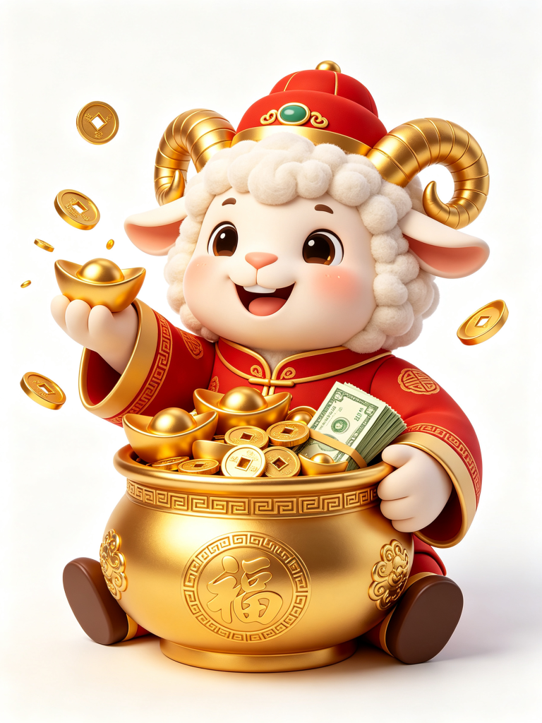 2027羊年羊卡通形象设计