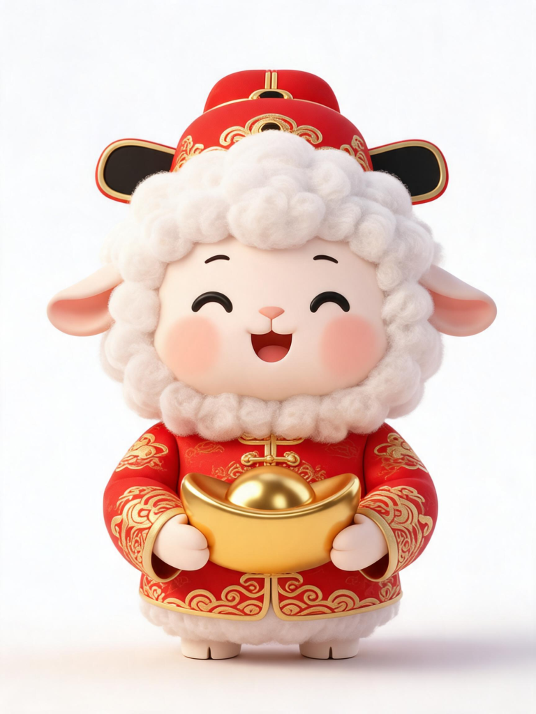 2027羊年羊卡通形象设计