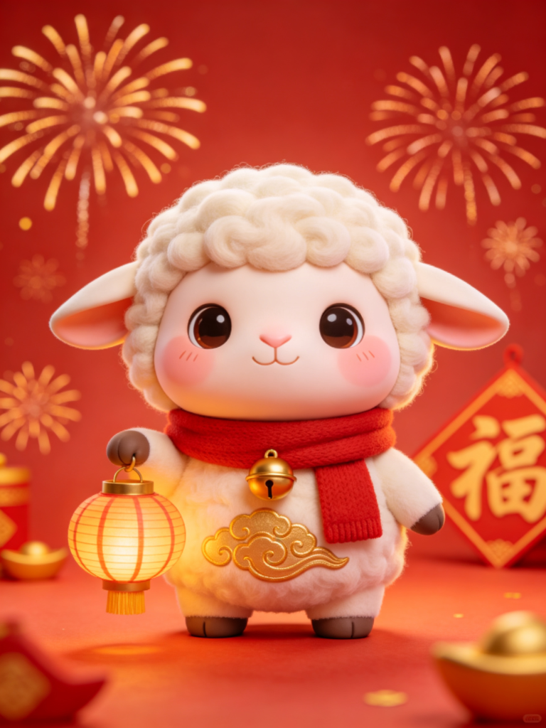 2027羊年卡通插画设计
